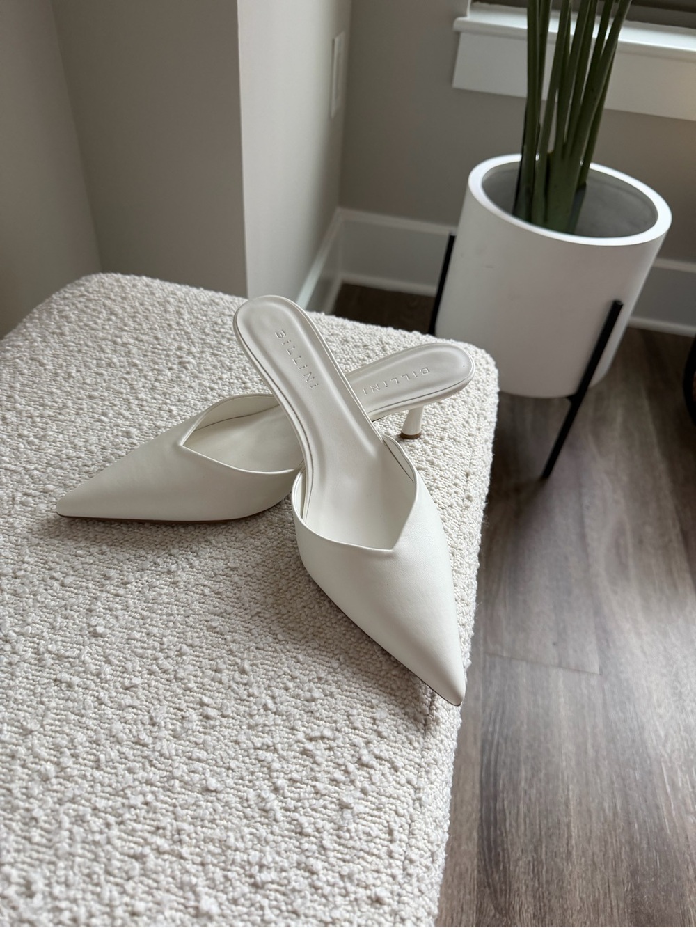 Billini Pointed-Toe Slip-On Mule Heels